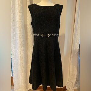 Scarlett Elegant Black Sleeveless Rhinestone Glitter Dress EUC  12